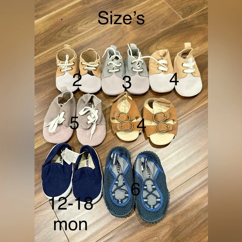 Bundle baby shoes sizes 2-6